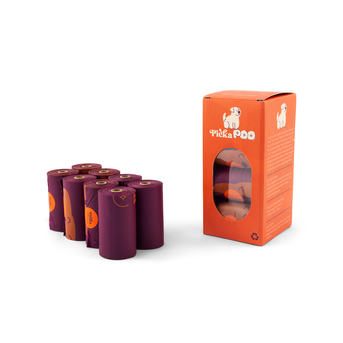 Picka Bajspåsar  - Komposterbara (8-pack)